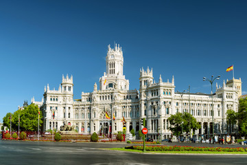 Fototapeta na wymiar The Cybele Palace (Palace of Communication). Madrid, Spain