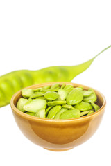 Sato seeds in bowl