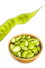 Sato seeds in bowl