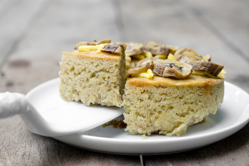 Homemade banana cake