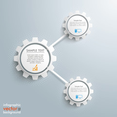 Infographic 3 Network Gears Halftone