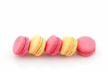 Sweet and colourful french macaron.
