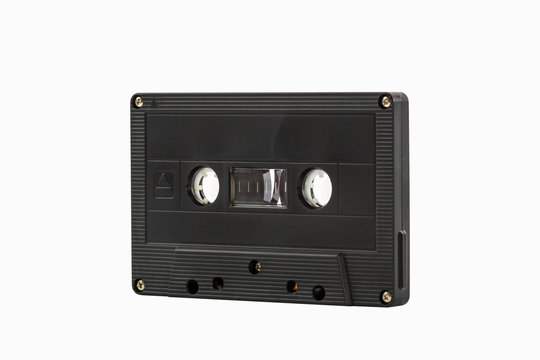 Cassette tape isolate on white background.