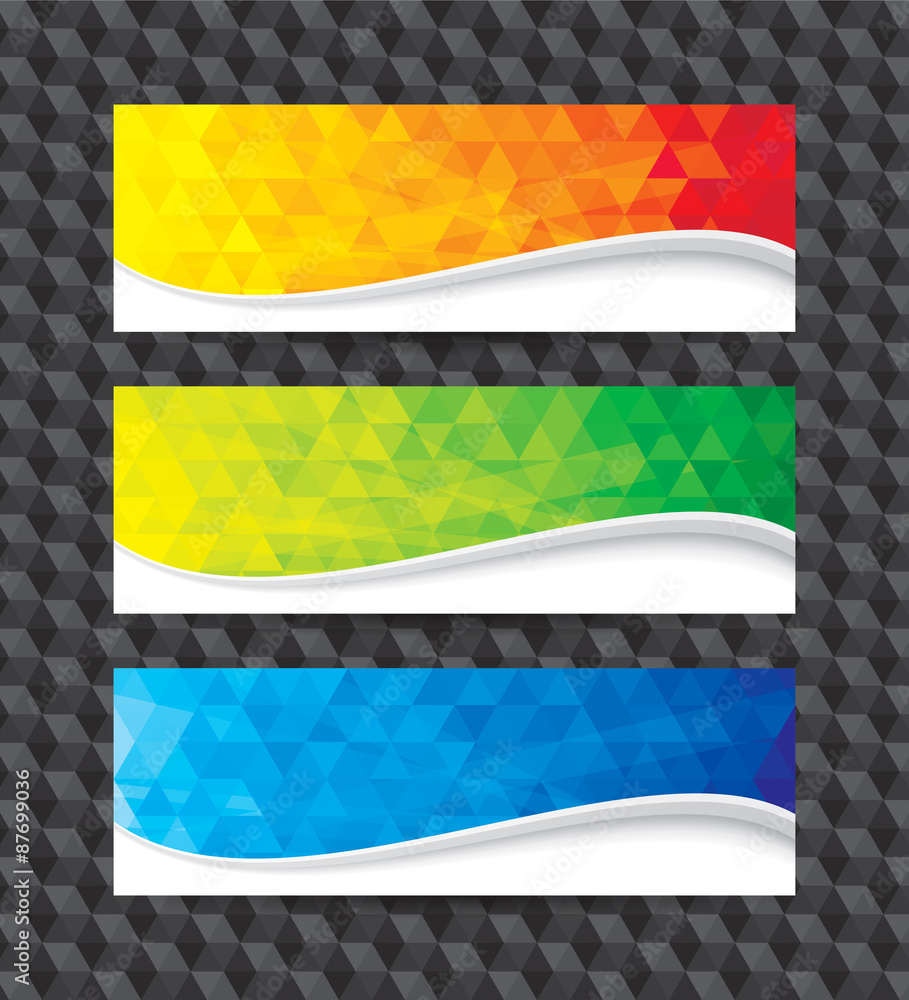 Poster a set of modern geometric background banner.