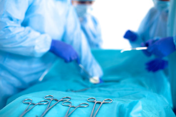 Team surgeon at work in operating room