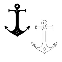Black and Wight anchor