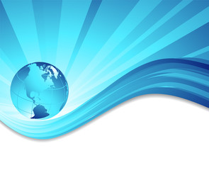 vector environmental background with globe 