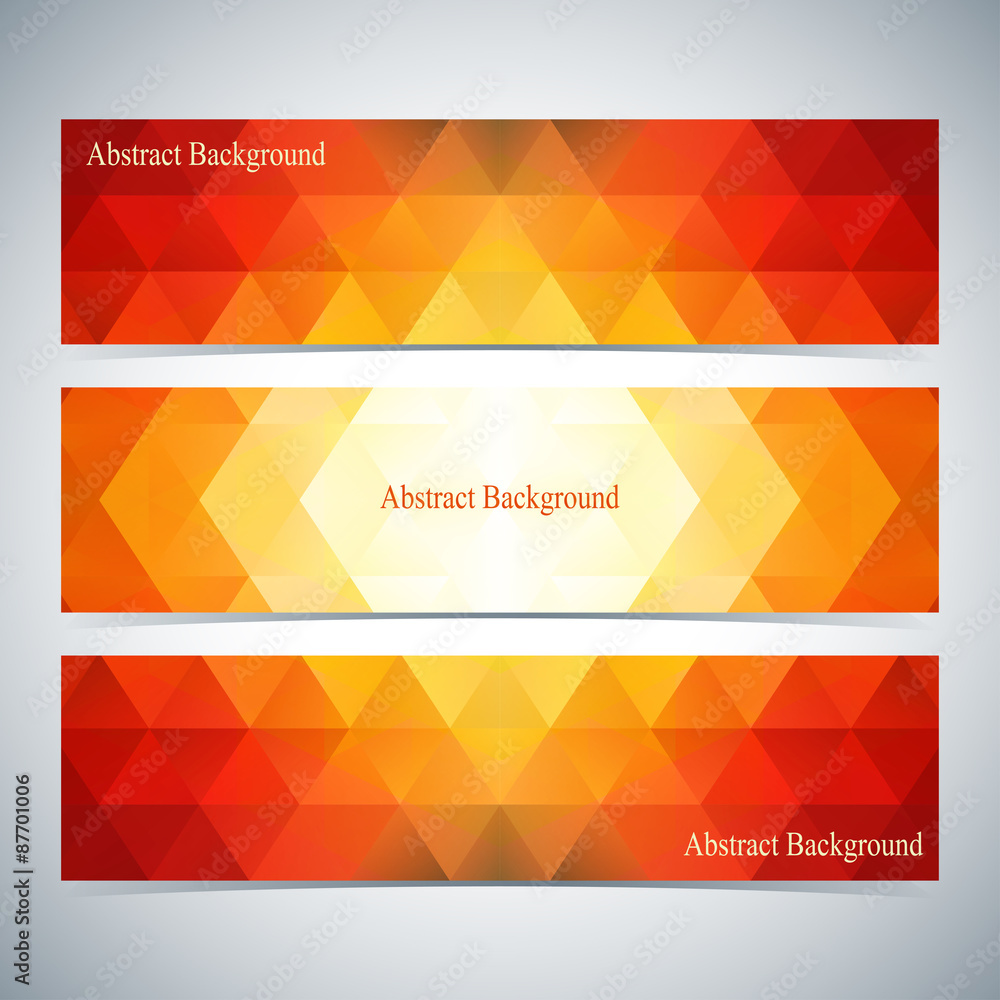 Poster modern colorful set of vector banners for your design