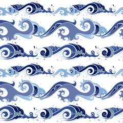 Sea waves. Seamless background