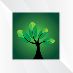 green tree vector illustration 