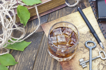 whiskey on the table