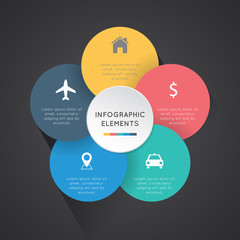 Infographic Elements Color Petals