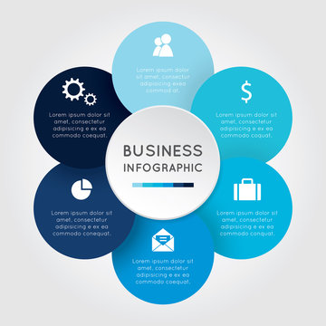 Business infographic Flower