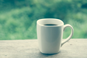 Coffee with filter effect retro vintage style