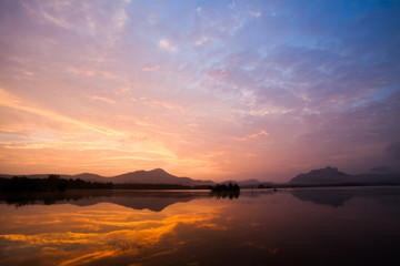 sunset with clouds