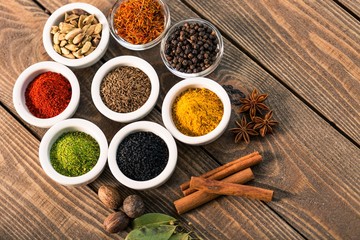 Spice, Curry Powder, Cinnamon.