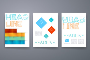 Set of infographic template layouts. Flow chart secuence