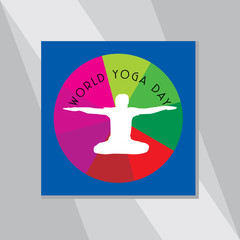 young man yoga posture vector illustration