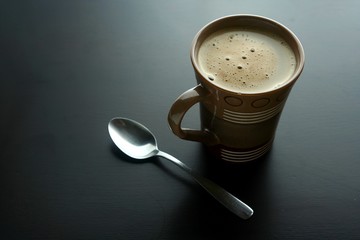Coffee on a wooden table