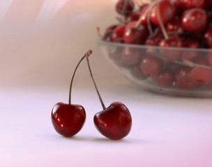 Pair of cherries, cherry love