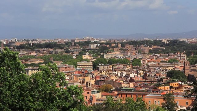 Italy, Rome, view from the Monte Gianicolo