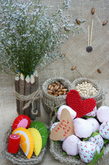 Handmade, vintage, hand made fruit, strawberry, art