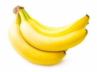 Bunch of bananas isolated on white background