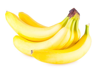 Bunch of bananas isolated on white background