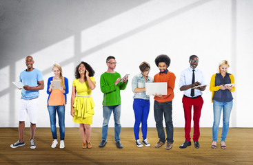 Obraz premium Global Communications Technology Connection Concept