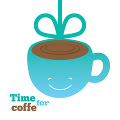 Coffee card with smiling cup of coffee.