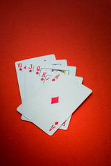 Playing cards isolated
