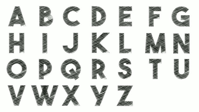 art sketched stylization alphabet