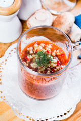 Cold tomato soup