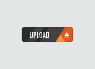 Upload button, futuristic hi-tech UI design