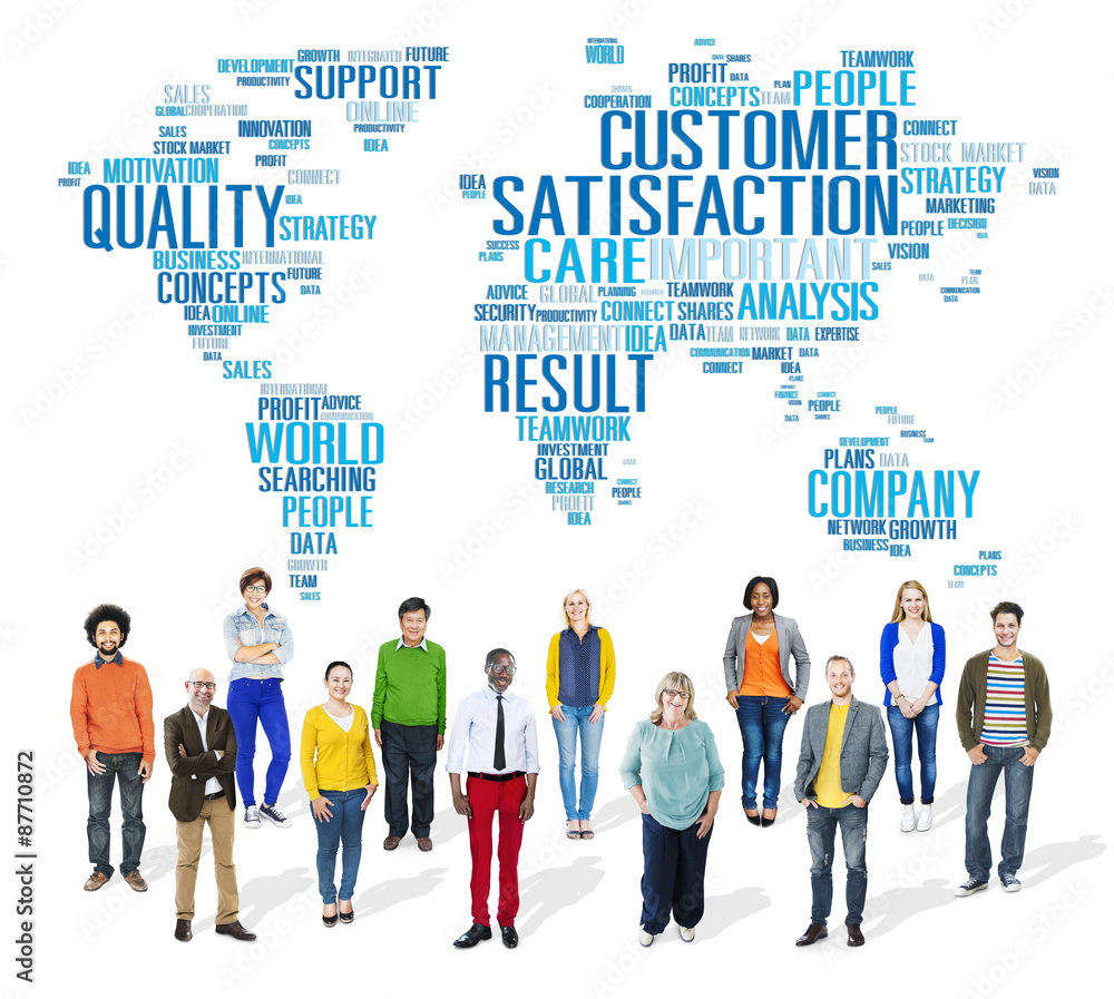 Poster Customer Satisfaction Reliability Quality Service Concept