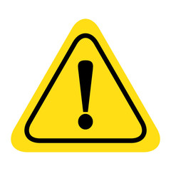 Hazard warning attention sign vector
