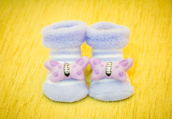 Purple baby shoes
