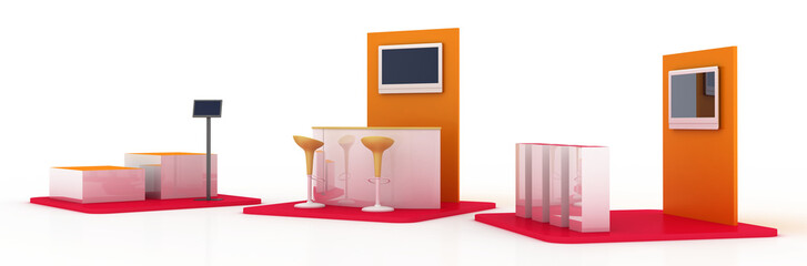 Empty and customizable booth.