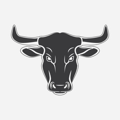 BULL head silhouette symbol 
