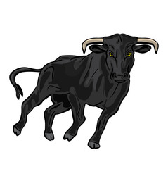 Bull running illustration vector
