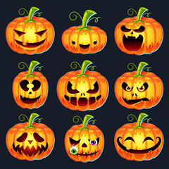 Halloween Pumpkins Set