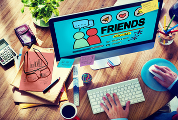 Friends Group People Social Media Loyalty Concept