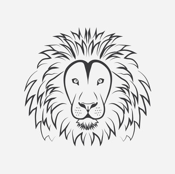 LION outline vector