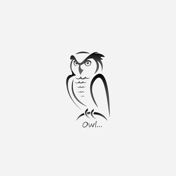 Owl symbol vector