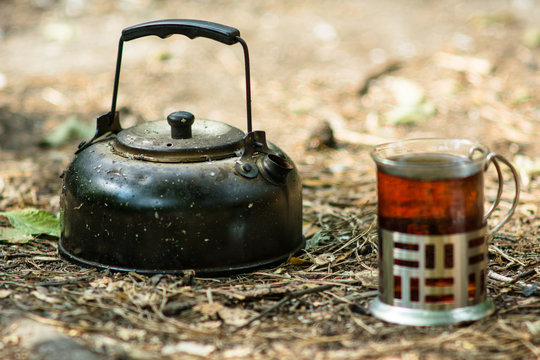 on the forest land is the kettle black, in the ashes of the fire and close the circle with tea
