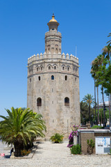 Fototapeta na wymiar Gold tower in Seville