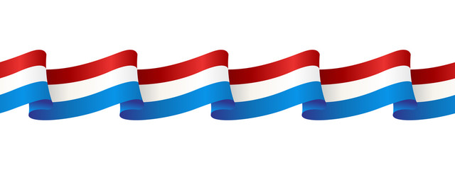 looping ribbon wave red white blue stripes