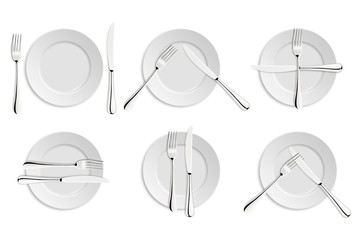Dining etiquette, forks and knifes signals