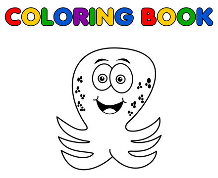 octopus merry standing for coloring