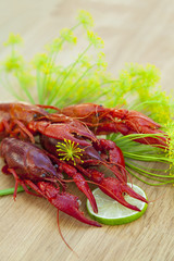 Fresh crayfish
